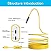 WiFi Endoscope Camera,1200P Semi-Rigid Wireless Endoscope Inspection Camera IP68 Waterproof USB Borescope Camera HD Snake Camera for Android,iPhone, Samsung,Tablet by Apexflux (Yellow)