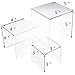 Combination of Life 2 Sets Acrylic Risers Set of 3(3 inches, 4 inches 5 inches) Clear
