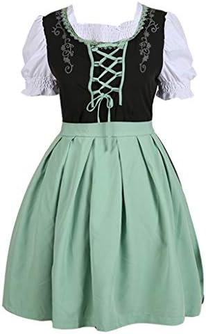 Bfmyxgs Oktoberfest Costume for Women Anime Featuring Festival Party Cute Cosplay Role Playing Dress Maid Costume Plus Size Dress (UK Size 10-22)