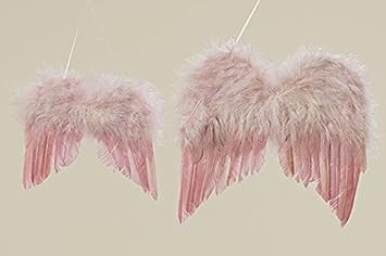 2er Set Engelsflügel Rosa Deko Flügel Weihnachten Dekoflügel