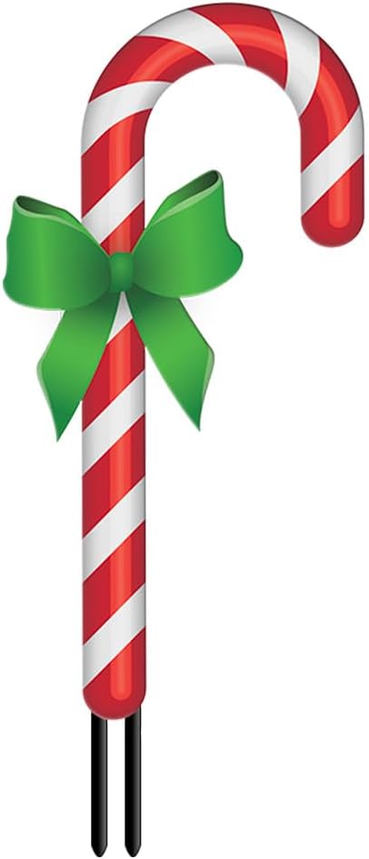 Decorative Garden Stakes - Briarwood Lane Christmas Candy Cane Metal Yard Art 32