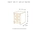 Ashley Furniture Signature Design - Cross Island File Cabinet - 1 Storage Drawer/1 File Drawer - Bronze-Tone Hardware - Medium Brown Finish