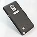 Allwish Black Anti-slip Stripe Design Rubberized Slide Case w/ Swivel Belt Clip Holster Stand for Samsung Galaxy Note 4 N9100