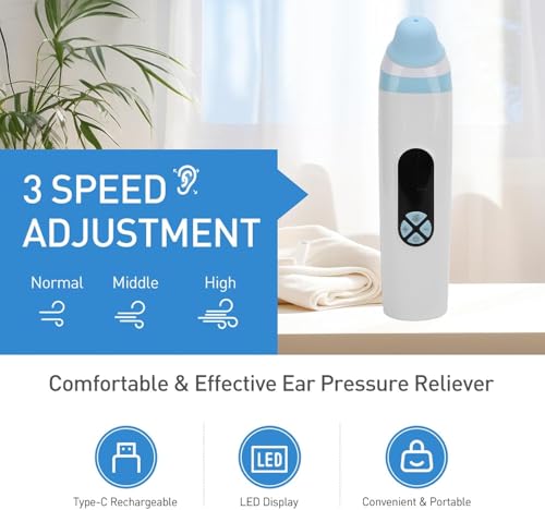 LBOYLOVE® Ear Pressure Relief Device - Eustachian Tube Unclogger for Balanced Pressure, Ear Pain/Fullness Relief | Ideal for Flying, Diving, Swimming & Altitude Changes (Adults & Kids Safe)