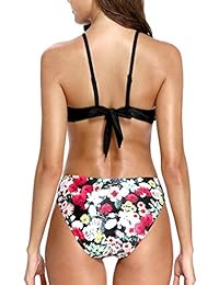 Traje de baño de inmersión profunda de una pieza sin espalda Monokini Halter para dama