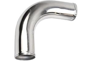 AotoKoop OD 2 in (51mm) Air Intake Pipe 90 Degree Aluminum Elbow Intercooler Tube Polished Finish