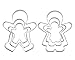 Funny Gingerbread Man Cookie Cutters, Boy and Girl Cookie Cutter Set Molds, 6 Piece