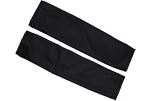 Shukii Waterproof Office Chair Cover PU Leather Computer Seat Covers Stretch Rotating Chair Slipcover with Elastic Bottom Universal Chair Protectors for Rotating Boss Chair (Black, Armrest Covers)