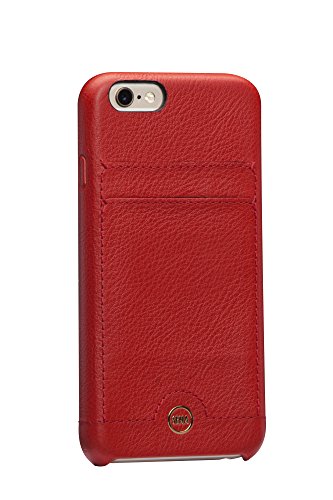 Sena Isa Snap On Wallet, Beautifully handwrapped red leather wallet case for iPhone 6/6s - Red