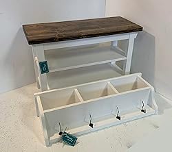 Hallway Mud Room Foyer Bench 30 Inch with Second