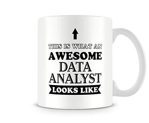Behind The Glass - Awesome Data Analyst - Printed Funny Mug - Great Gift/Present Idea, Ceramic, 11fl.oz.