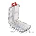 Shuxy Portable Travel Organizer Prescription & Medication Reminder Pill Box Pocket Pill Box Dispenser Jewelry Screws Container,10 Compartments, Translucent Black