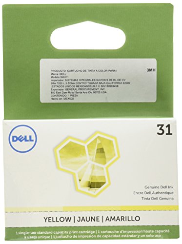 Dell 3MH11 Single Use Series 31 Ink SY for Dell V525w/V725w, Yellow