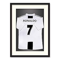 Athletes Jersey Theme Wall Art Black Framed Canvas Prints Home Decoration for Bedroom, Livingroom Ready to Hang - 23x31 inches