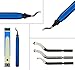 YXGOOD Hand Deburring Tool Kit Set- Practical for Cutting Deburrs Wood, Plastic, Aluminum, Copper and Steel (Blue, 30pcs)
