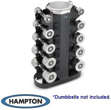 Hampton Fitness 2 Sided Vertical Rack Accommodate 5 Pair Dura Bell Or Chrome