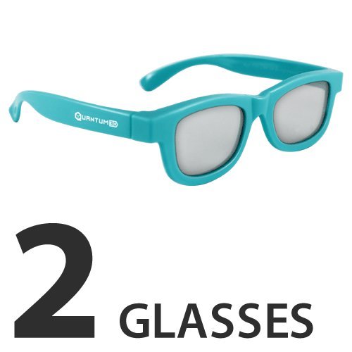 Kids Blue 3D Passive Glasses for Movie Theaters, TVs & Projectors (Quantum 3D)