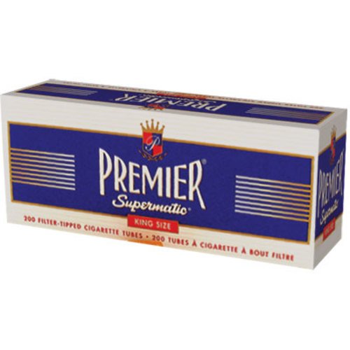 PREMIER SUPERMATIC CIGARETTE TUBES KING SIZE(200) UNFLAVORED FLAVOR PACK OF 1