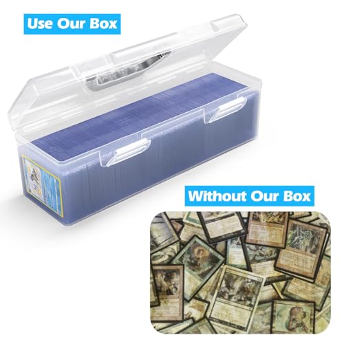Trading Card Storage Box, Case Organizer for MTG, TCG, Plastic Case Holds Up to 750pcs Standard Size Cards 200 Toploaders, Baseball Football Card Collector (Modern)