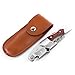 MICHELANGELO Professional Waiters Corkscrew With Rosewood Handle & Bonus Leather Case, Wine Keys, 3-in-1 Double Hinged Corkscrew Wine Bottle Opener With Foil Cutter & Beer Bottle Opener