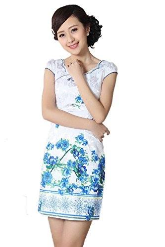 AvaCostume Women Chinese Traditional Cocktail Wedding Party Dress Qipao