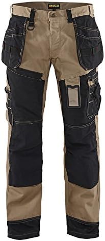 Blaklader Workwear Trousers Craftsman X1500 Khaki/Black Imperial Size 32R ( Metric Size C46)