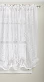 Lorraine Home Fashions Hopewell Lace Window Shade, 58-Inch by 63-Inch, White
