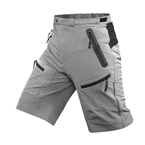 Cycorld Mens Mountain Bike Biking Shorts, Water Repellent MTB Shorts, Loose Fit Cycling Baggy Pants with Zip Pockets Cycorld Mens Mountain Bike Biking Shorts, Water Repellent MTB Shorts, Loose Fit Cycling Baggy Pants with Zip Pockets
