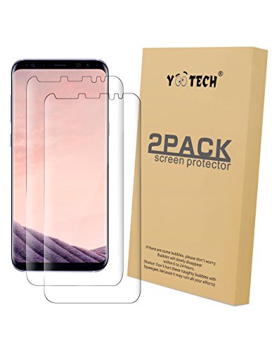 Galaxy S8 Plus Screen Protector [2-Pack][Not Glass], Yootech [Case Friendly] Galaxy S8 Plus Wet Applied Screen Protector BUBBLE-FREE for Samsung Galaxy S8 Plus [New Version][Galaxy S8+]
