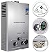 VEVOR Natural Gas Hot Water Heater 18L Tankless Instant Boiler 4.8GPM Liquefied Natural Gas Water Heater 36KW Stainless Steel with Shower Head Wall-Mounted Water Heater