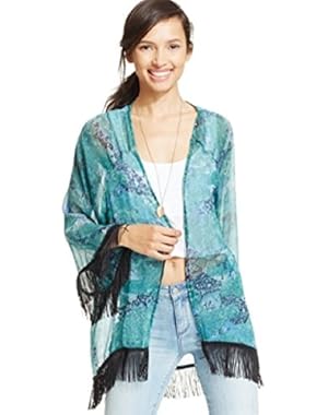 Jessica Simpson Three-quarter-sleeve Lace Frin Green Festival S