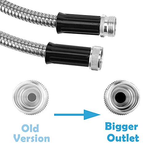 Beaulife Metal Garden Hose 100 ft Flexible No Kink Lightweight RV