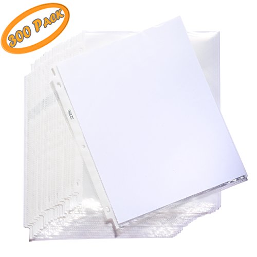 Sheet Protectors, Crystal Clear Top Loading Plastic Binder Sheet Protectors - Reinforced 3 Hole Design - Keep Your Important Papers and Documents Safe - for Letter- Sized Papers, Documents - 300-Pack