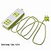 6 USB Power Strip, Portable Travel Socket Charger With Power Switch, Outlets 2.1AMP 1AMP 21W 5Foot Power Supply Cord With Universal Plug, 6 Usb Output Support 4 Devices Simultaneously (Green)