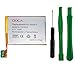 Replacement Battery for iPod Touch 5th Gen, DOCA 3.7V Li-Polymer Rechargeable Battery with Opening Pry Tool Kits - Compatible with iPod Touch 6th Generation,Suitable for Model No.616-0619