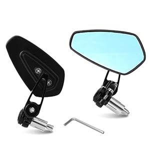 Yizhet 1 paar universele fiets achteruitkijkspiegel voor motorfietsen, 7/8 inch stuur CNC aluminium 360 ° draaibaar en…