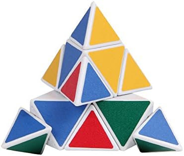 Fashion365 Pyramid Speed Cube, Triangle Magic Cube 3x3 White Pyramix Rubik's Cube with Variety Shape Twist Smoothing for Develop Intelligence and Create Fantastic Fun Puzzle Toy Suits All