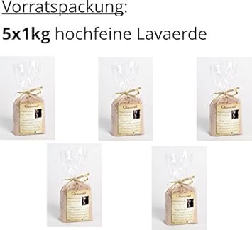 LT-NATURPRODUKTE Ghassoul/Lavaerde Vorratspackung, 5kg hochfeines Pulver zur chemiefreien Haarpflege und Körperhygiene. Marok