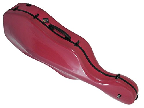 D'Luca Orchestral Series Fiberglass Cello Case, Red