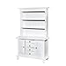 Gold Wing 1/12 Dollhouse Miniature Furniture Multifunctional Wooden Bookshelf Bookcase Cabinet White