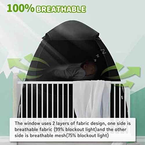 Voovc Crib Blackout Cover99 Blackout, Pack N Play Travel Crib Tent