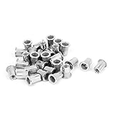 uxcell M8x18mm Stainless Steel knurled Body Flat Head Rivet Nut Nutserts 30pcs