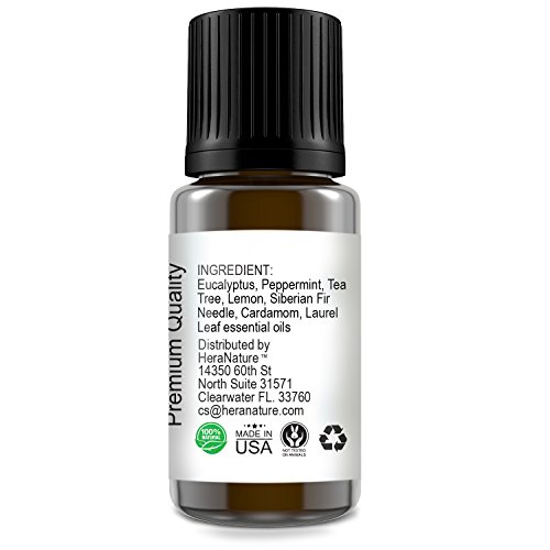 Best Deep Breath Essential Oil Blend -100% Pure, Therapeutic Grade - Sinus Relief, Allergy, Congestion, Cold, Cough, Headache.(USA) - 10ml