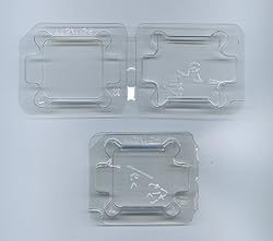 2X Computer CPU Packaging Clamshell Container for
