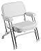 Wise Folding Deck Chair with Aluminum Frame, White