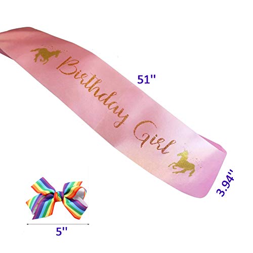 Layered Rainbow Tutu Skirt Costumes Set with Hair Bows Clips and Satin Sash for Girls Birthday Party Dress up