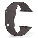 FanTEK Apple Watch Band - 2016 Newest Color Soft Silicone Sport Replacement Iwatch Strap for Apple Watch Series 1 Series 2 - 42mm S/M length (Cocoa)