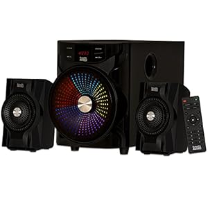 Acoustic Audio LED Bluetooth 2.1-Channel Home Theater Stereo System Black (AA2104) 41R3cpi8HKL