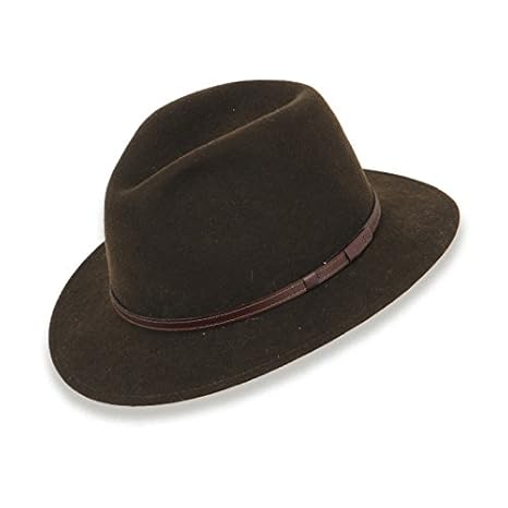 Lodenhut Jagdhut Classic mit Ledergarnitur Oliv