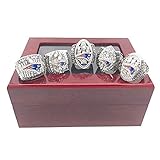 PATRIOTS 5PC OFFICIAL DESIGN SUPER BOWL REPLICA RING SET SIZE 11 W/BOX